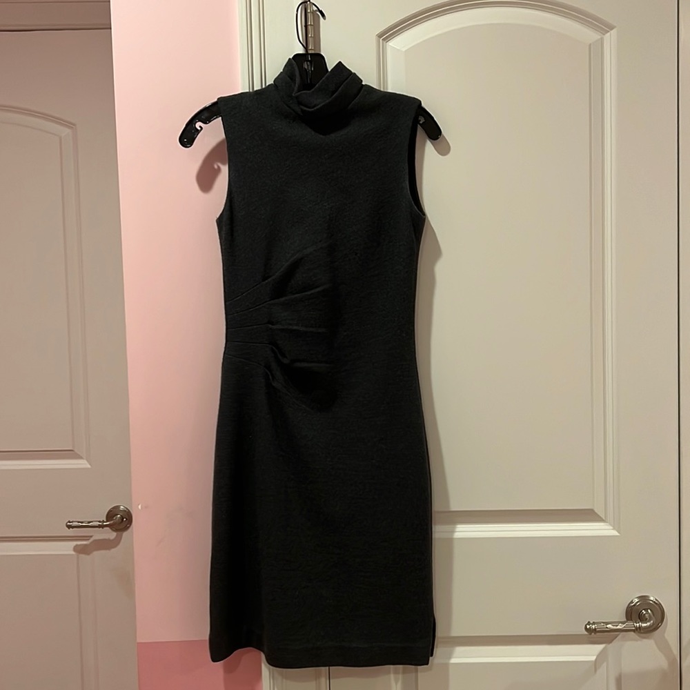 Kay unger grey high neck mini dress